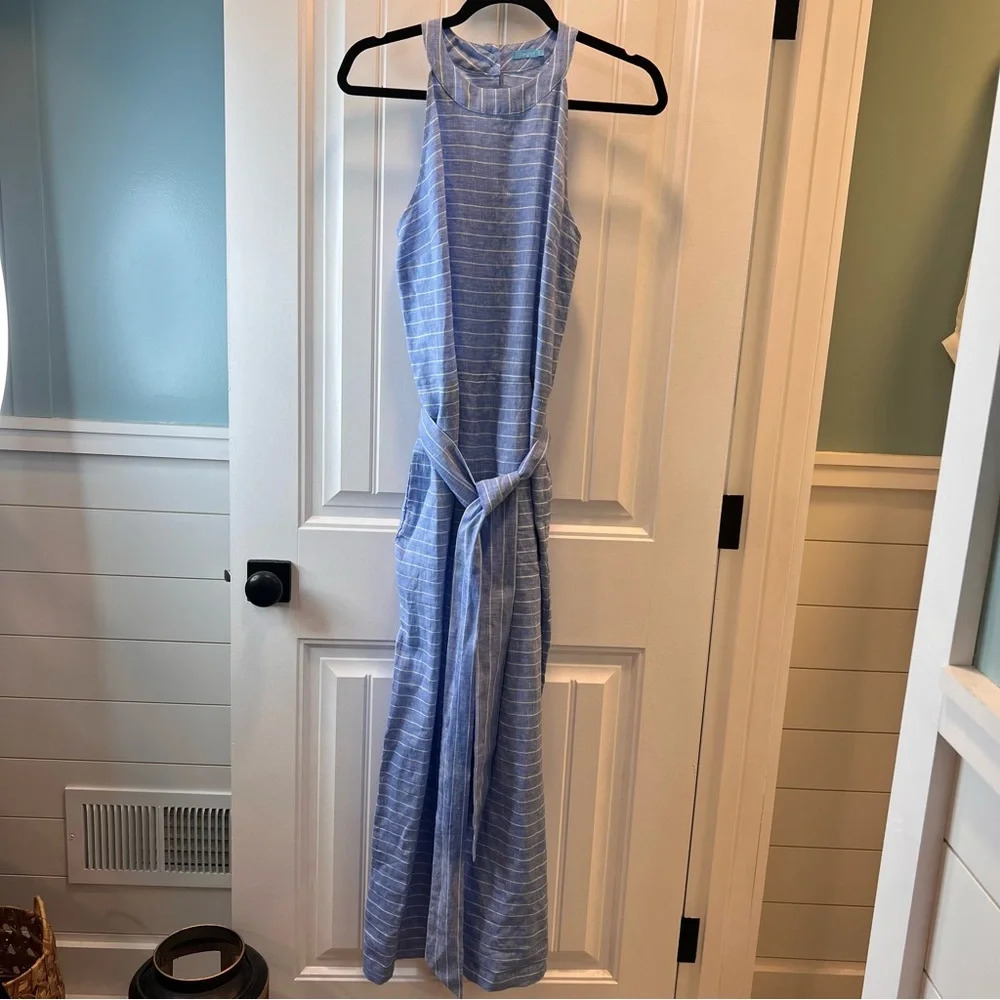 J. McLaughlin ‘Meline’ 100% Linen Striped Jumpsuit. Size 8.‎ NWOT. - Picture 3 of 12